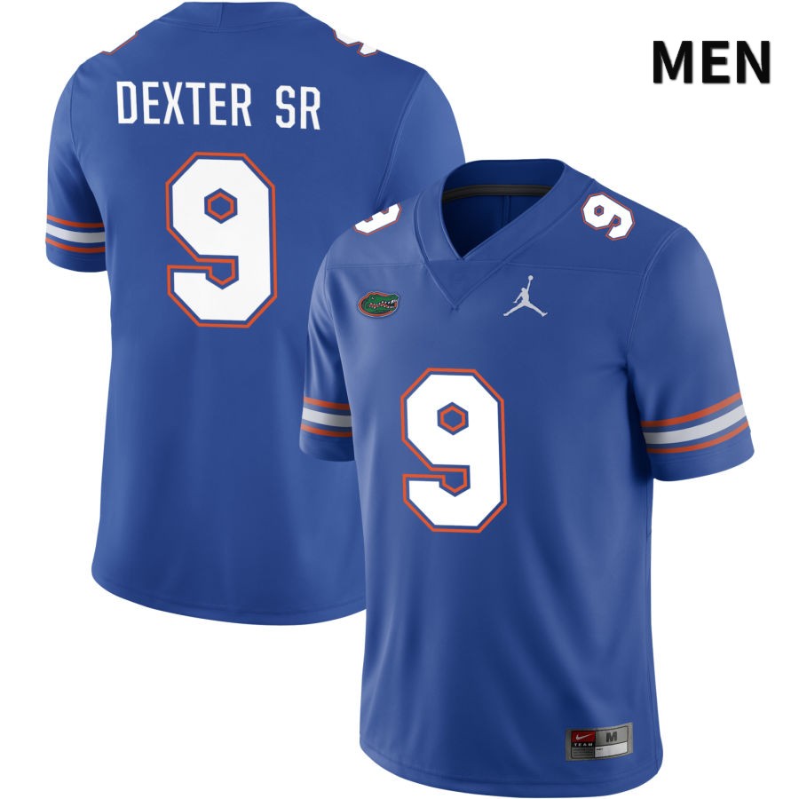 NCAA Florida Gators Gervon Dexter Sr Men's #9 Jordan Brand Royal 2022 NIL Stitched Authentic College Football Jersey WWW4164NL